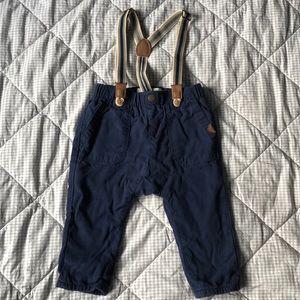 9-12m Zara kids pants with suspenders